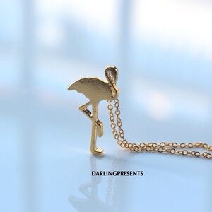 Flamingo Necklace Women Color Gold